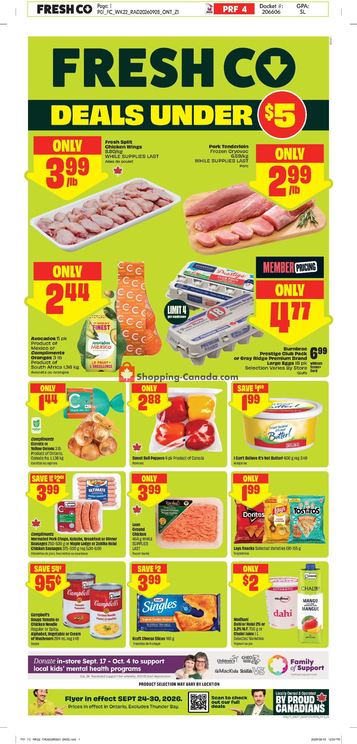 FreshCo flyer from Thursday September 24, 2026 to Wednesday September 30, 2026 - page 1