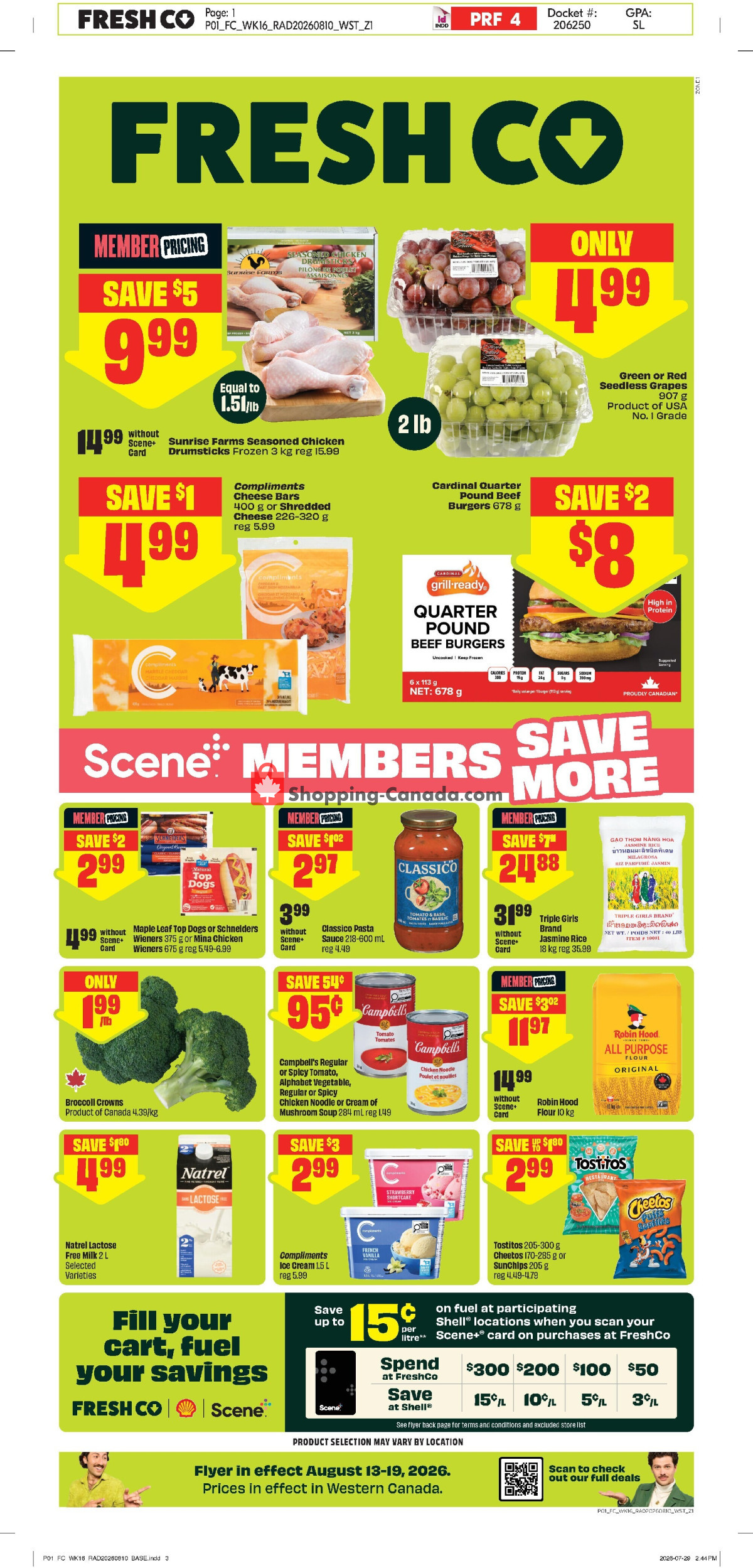 FreshCo flyer from Thursday August 13, 2026 to Wednesday August 19, 2026 - page 1