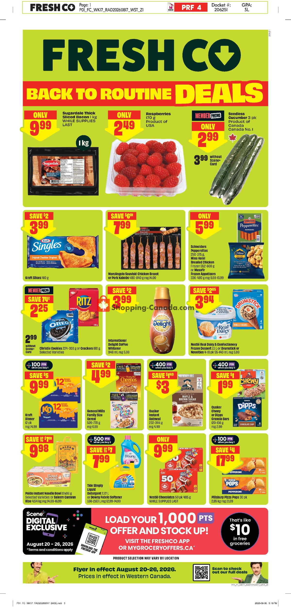 FreshCo flyer from Thursday August 20, 2026 to Wednesday August 26, 2026 - page 1