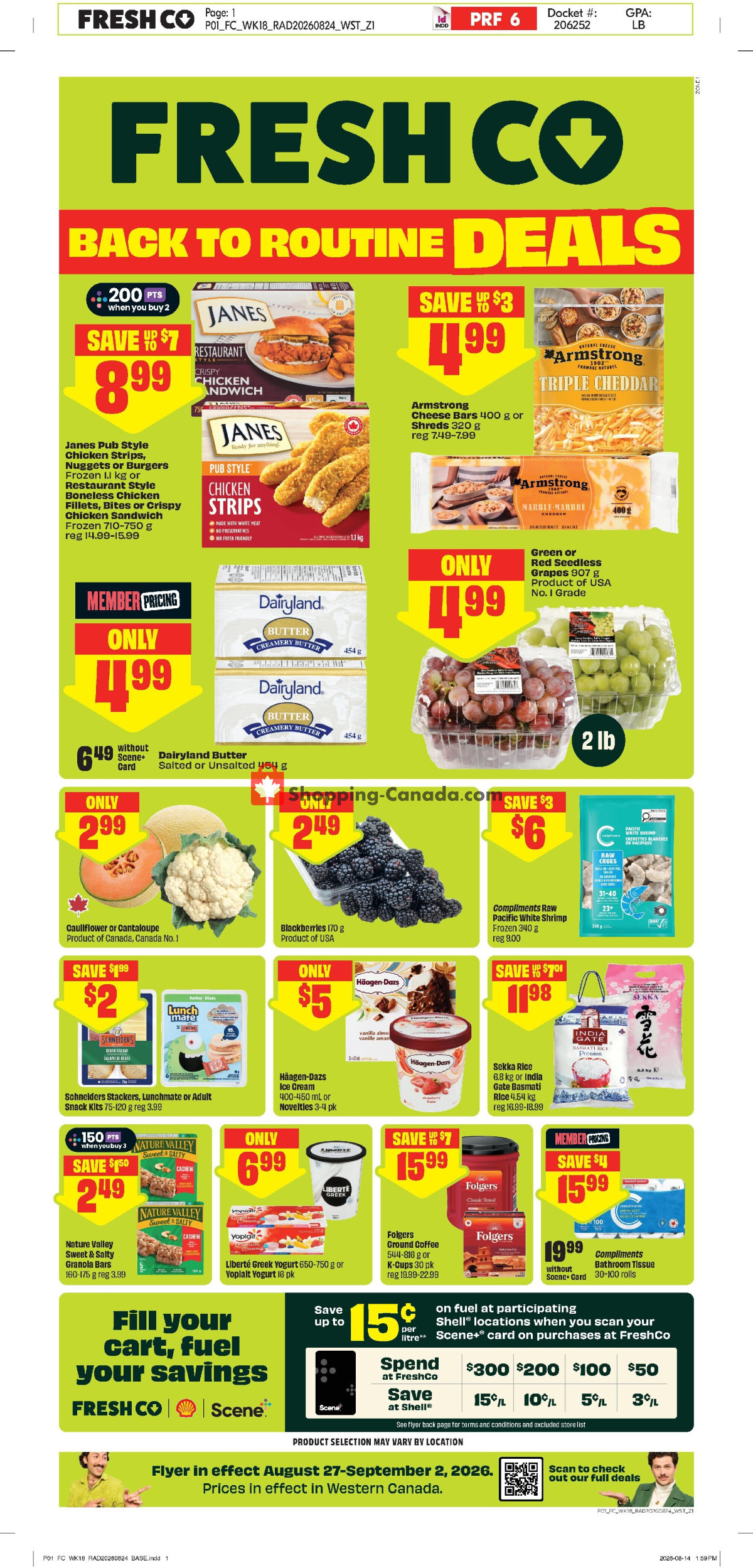 FreshCo flyer from Thursday August 27, 2026 to Wednesday September 2, 2026 - page 1