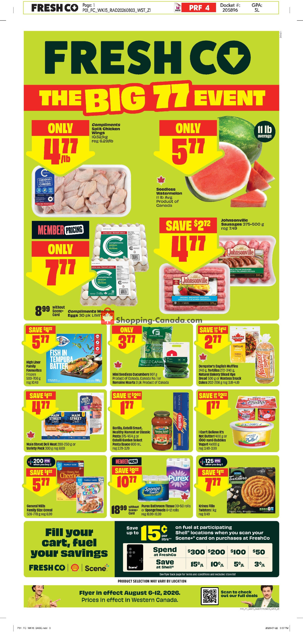 FreshCo flyer from Thursday August 6, 2026 to Wednesday August 12, 2026 - page 1