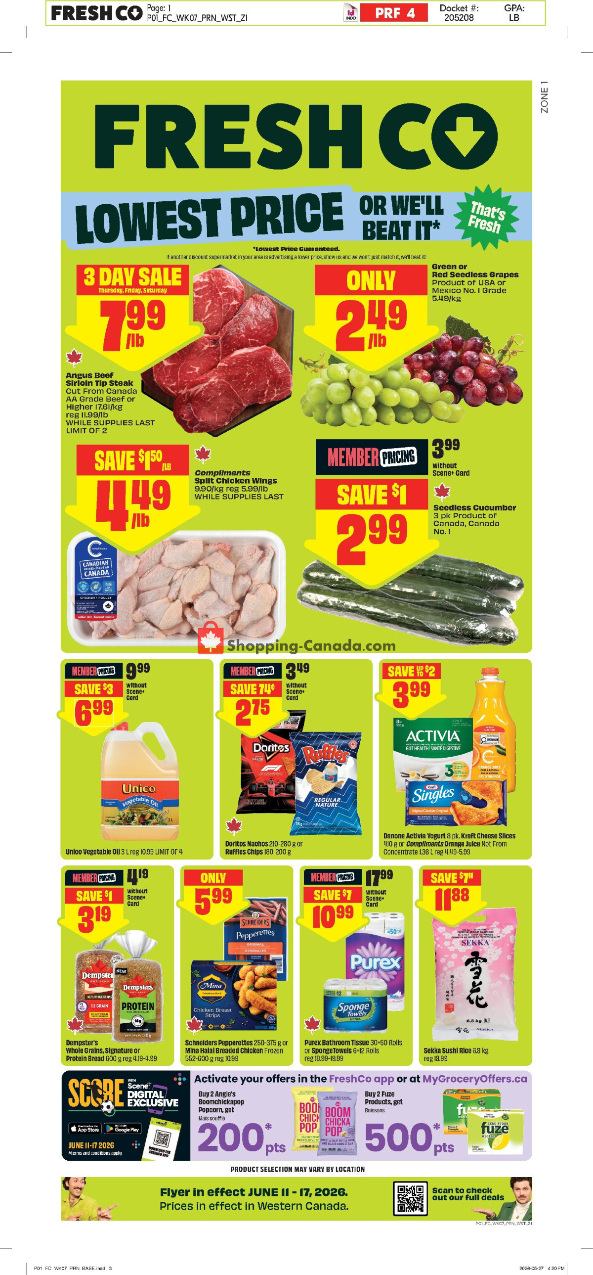 FreshCo flyer from Thursday June 11, 2026 to Wednesday June 17, 2026 - page 1