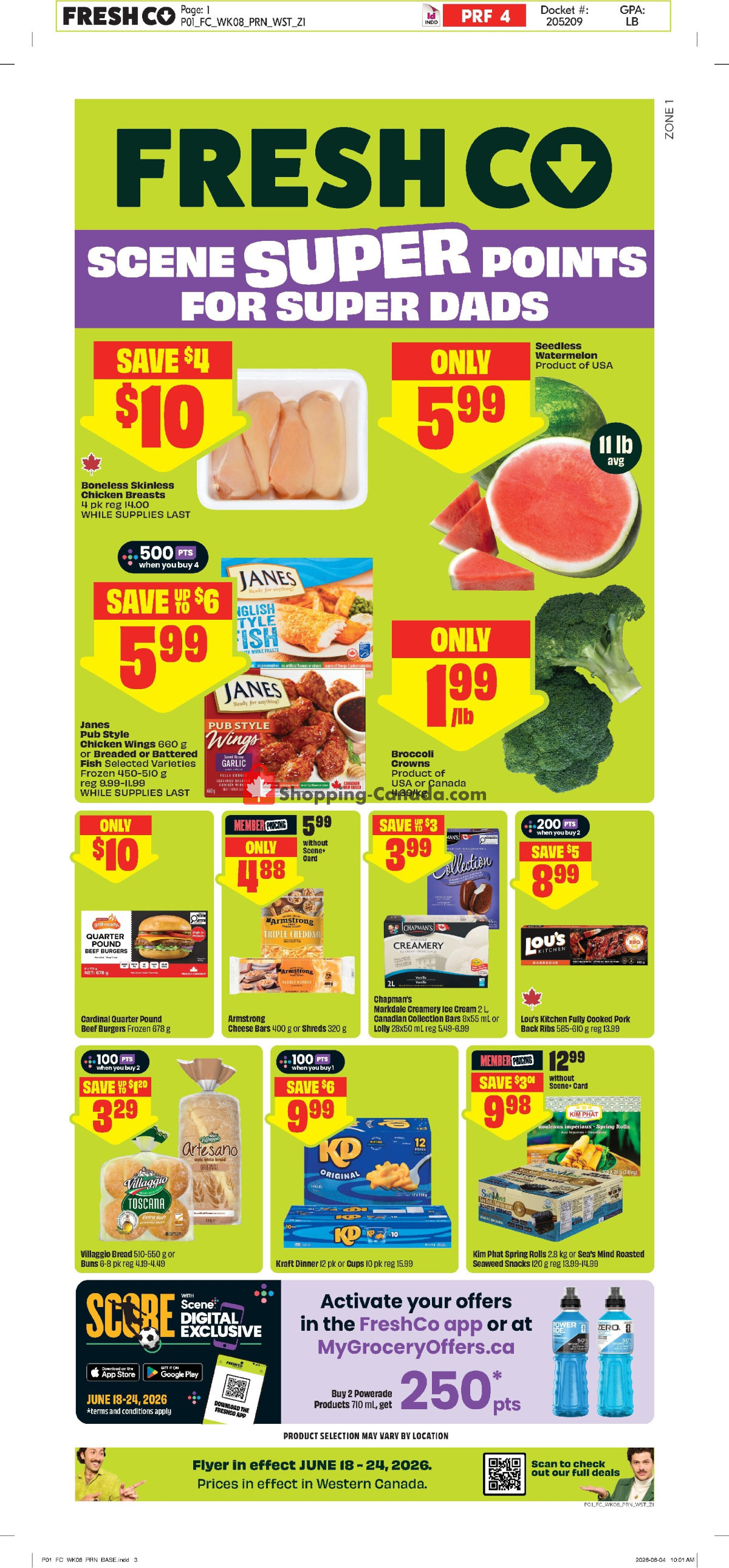 FreshCo flyer from Thursday June 18, 2026 to Wednesday June 24, 2026 - page 1