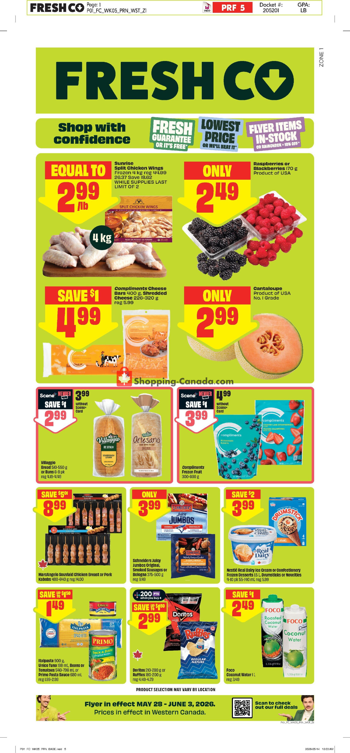 FreshCo flyer from Thursday May 28, 2026 to Wednesday June 3, 2026 - page 1