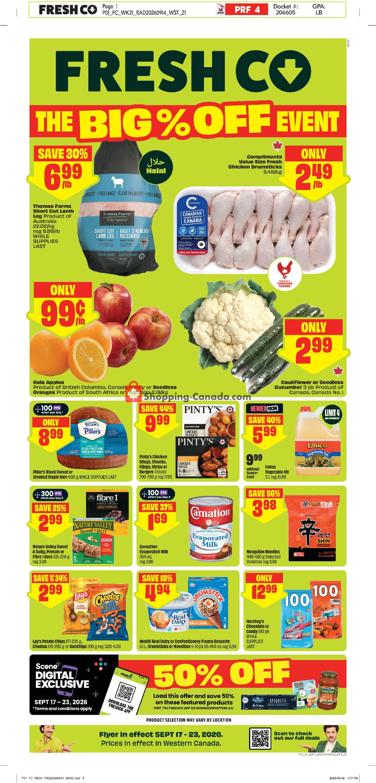 FreshCo flyer from Thursday September 17, 2026 to Wednesday September 23, 2026 - page 1