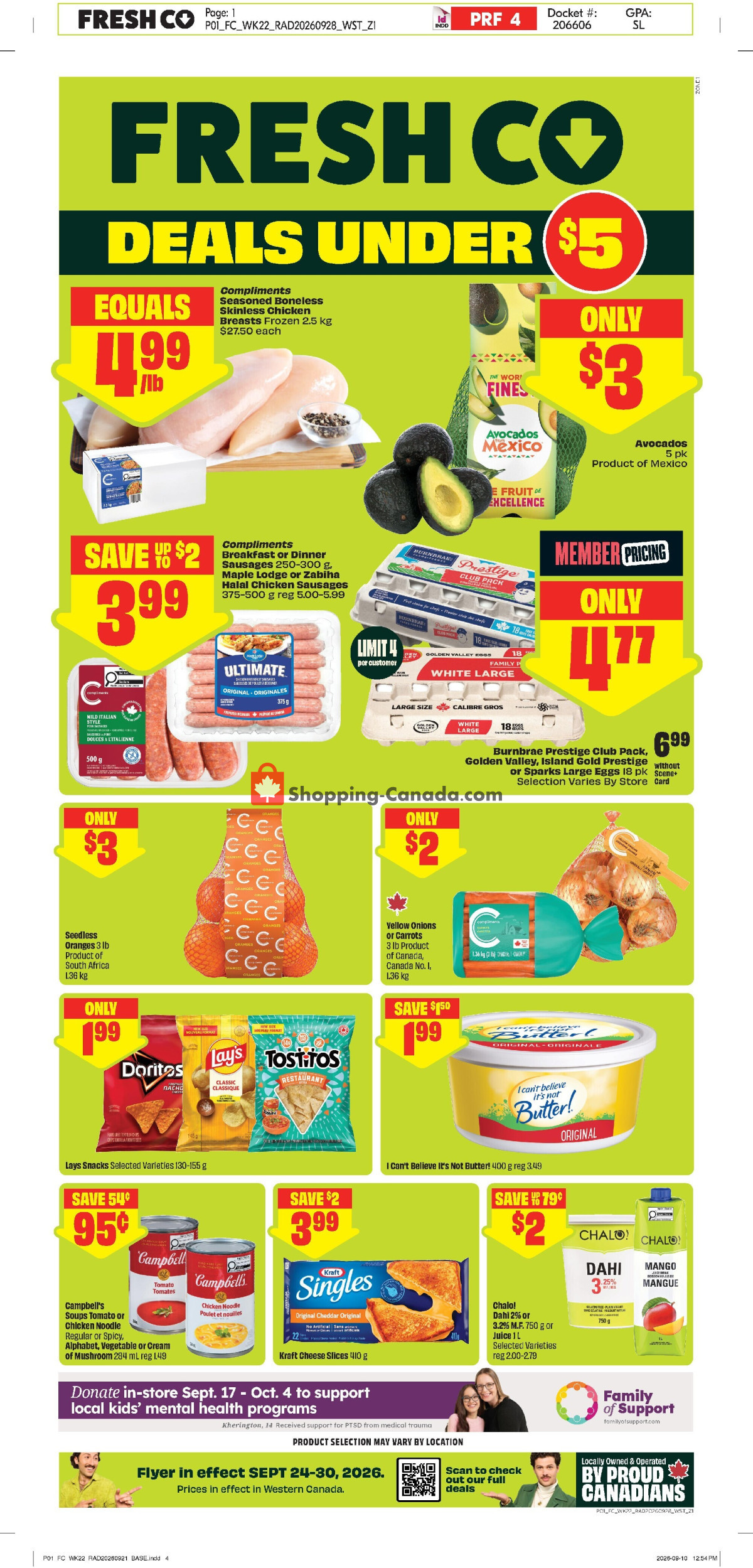 FreshCo flyer from Thursday September 24, 2026 to Wednesday September 30, 2026 - page 1