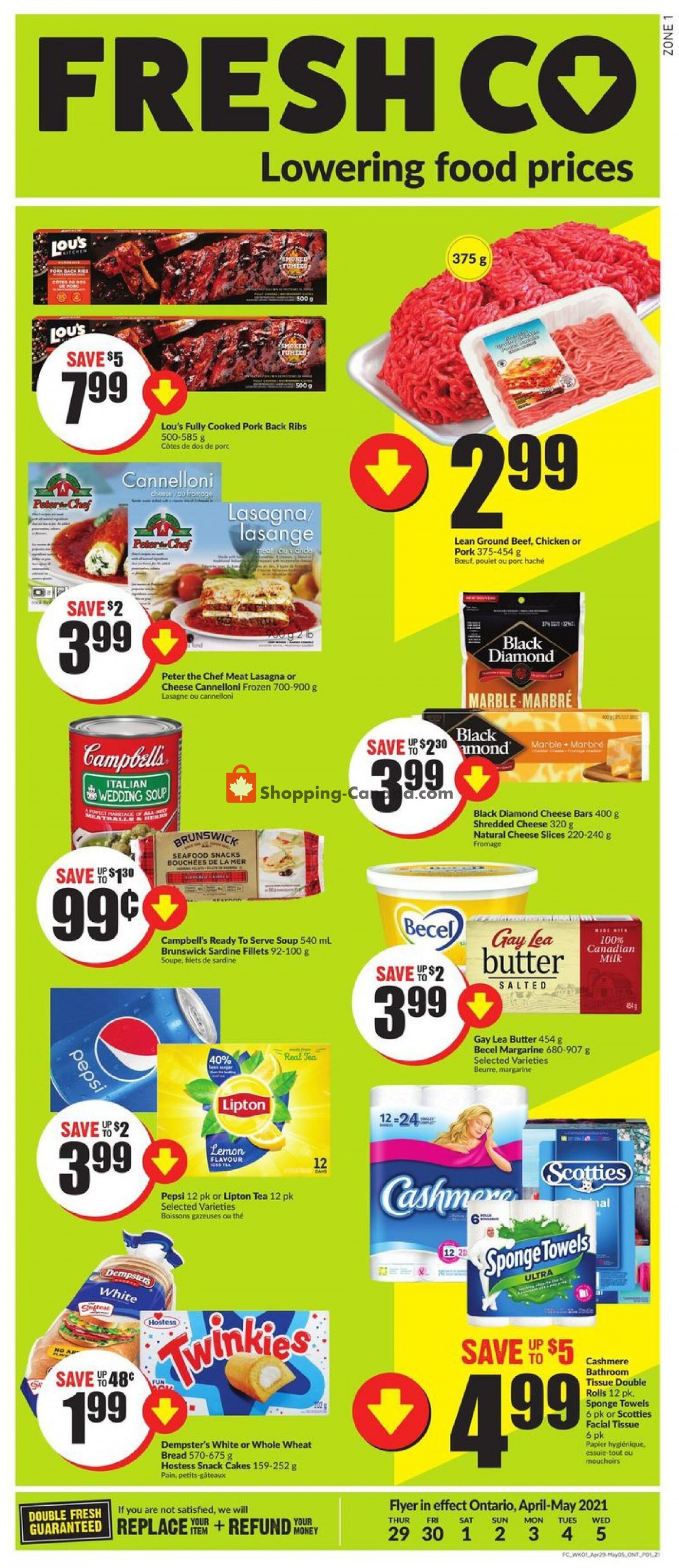 FreshCo flyer from Thursday April 29, 2021 to Wednesday May 5, 2021 - page 1