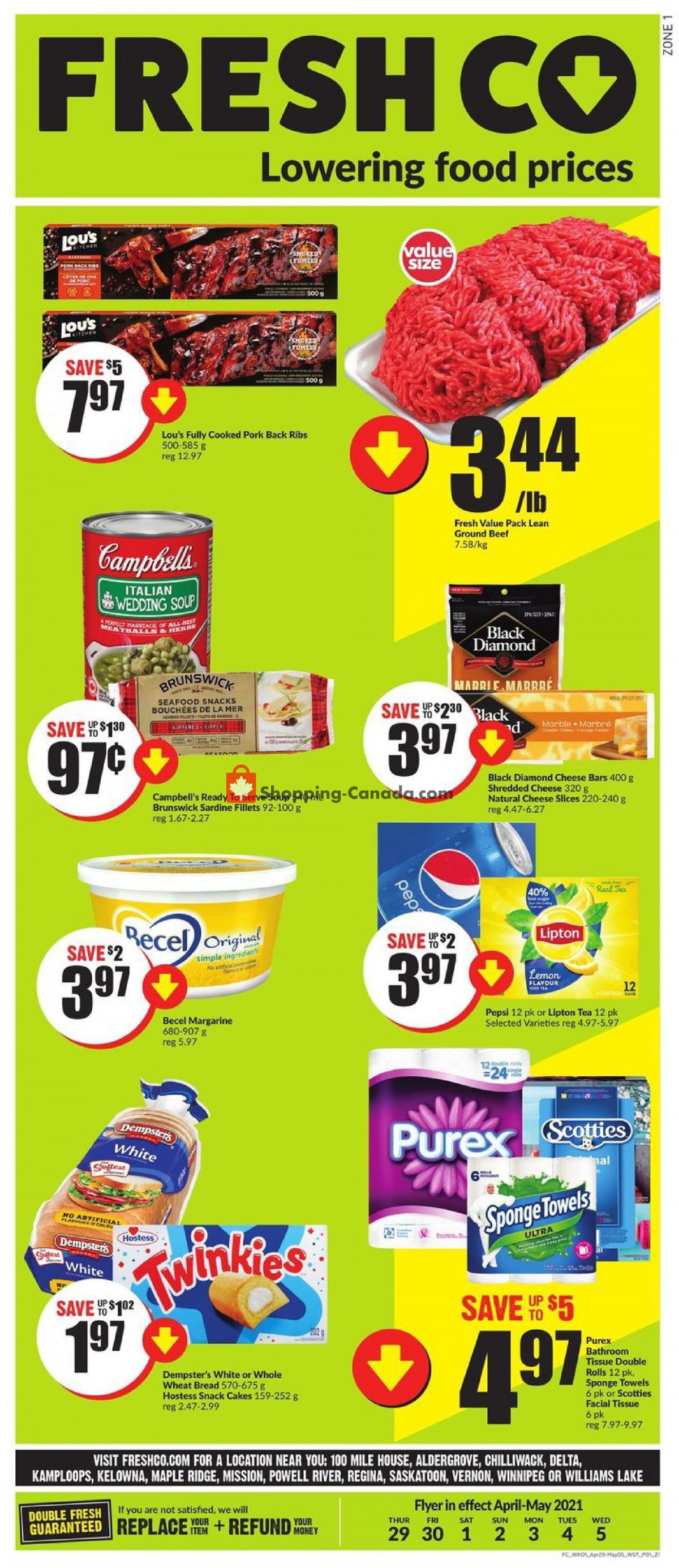 FreshCo flyer from Thursday April 29, 2021 to Wednesday May 5, 2021 - page 1