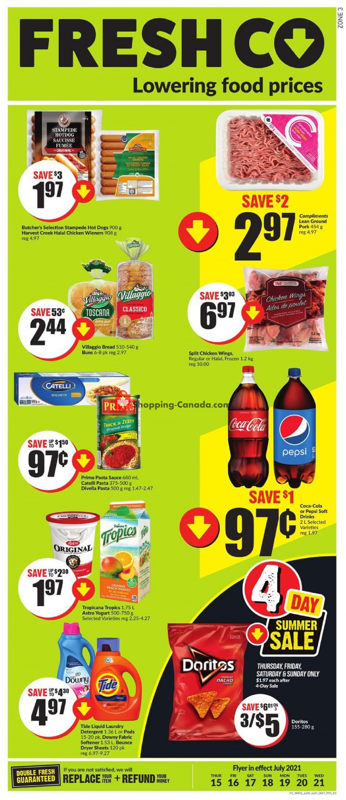 FreshCo flyer from Thursday July 15, 2021 to Wednesday July 21, 2021 - page 1