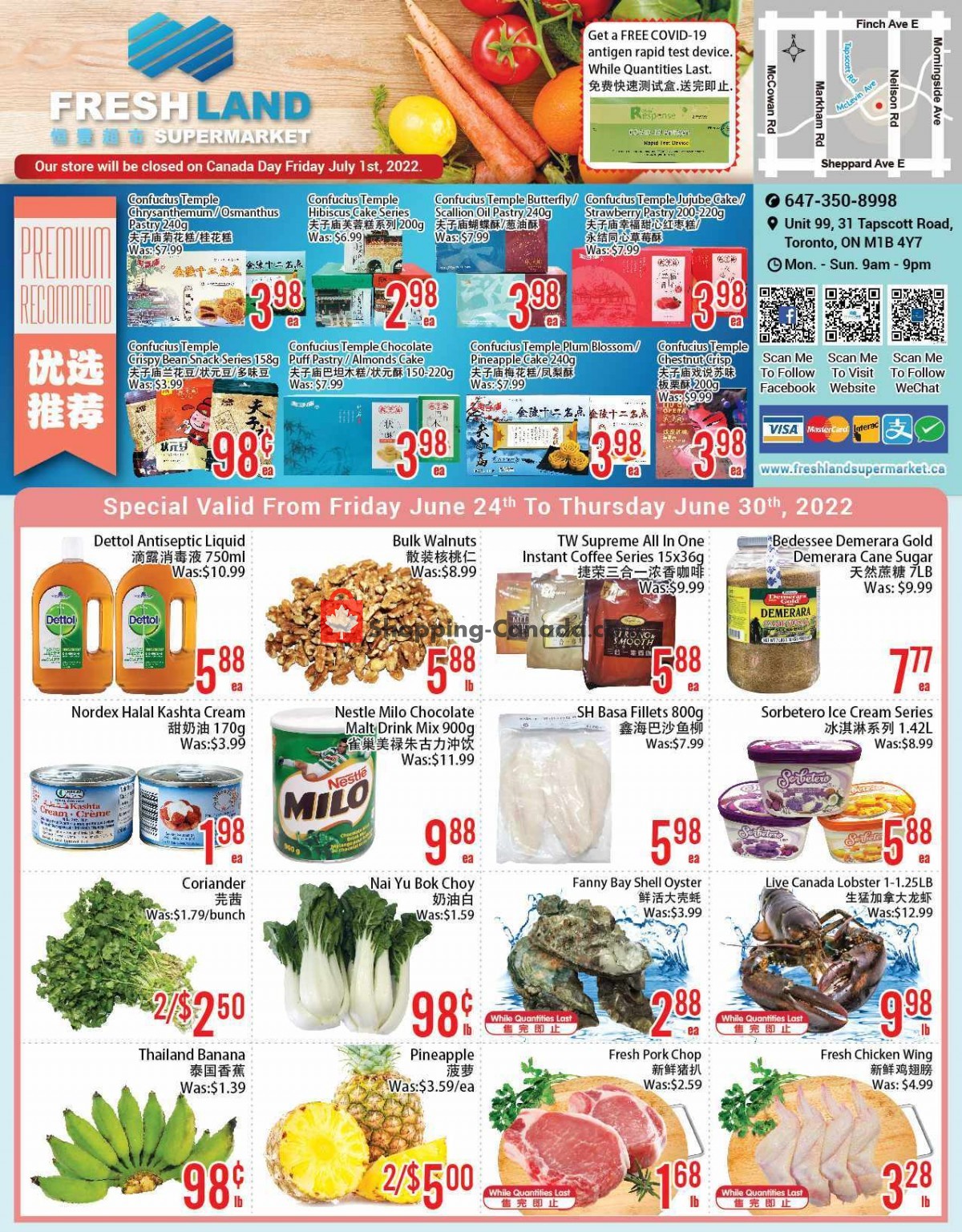 FreshLand Supermarket flyer from Friday June 24, 2022 to Thursday June 30, 2022 - page 1