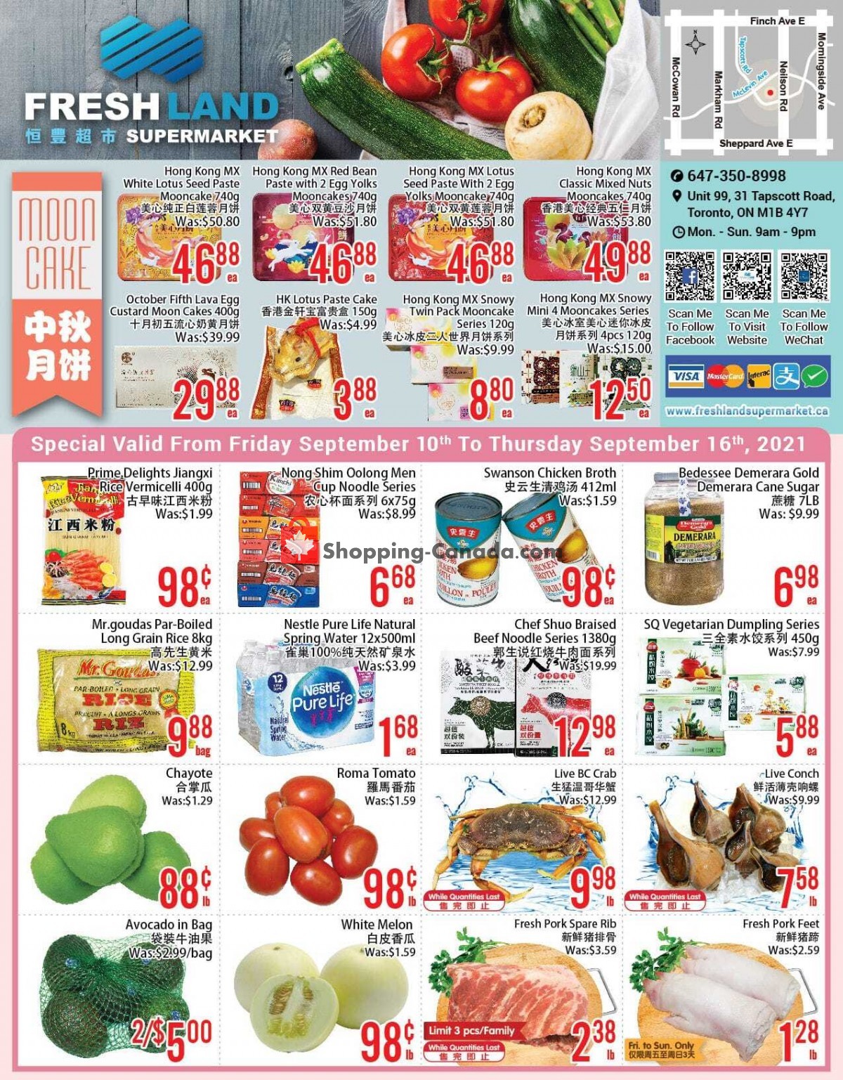 FreshLand Supermarket flyer from Friday September 10, 2021 to Thursday September 16, 2021 - page 1
