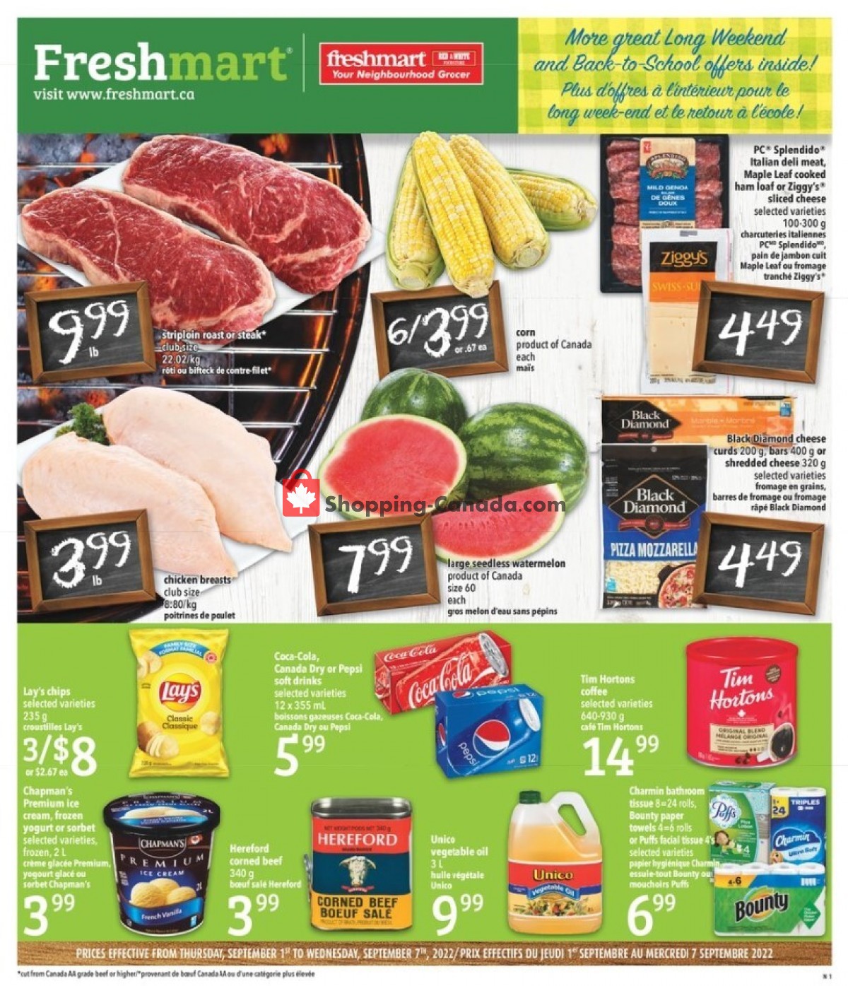 Freshmart Canada, flyer (Hot Deals) September 1 September 7, 2022