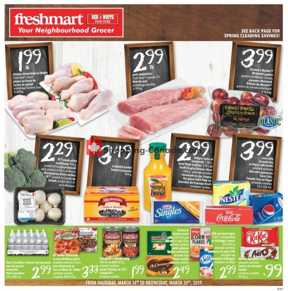 Freshmart flyer from Thursday March 14, 2019 to Wednesday March 20, 2019 - page 1