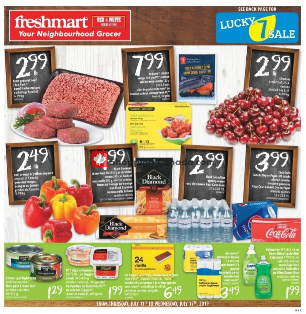 Freshmart flyer from Thursday July 11, 2019 to Wednesday July 17, 2019 - page 1