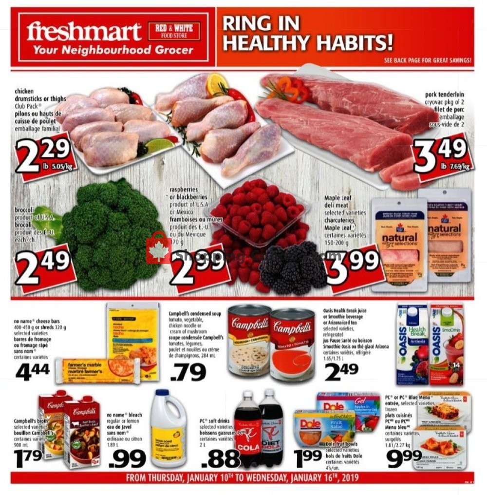 Freshmart flyer from Thursday January 10, 2019 to Wednesday January 16, 2019 - page 1
