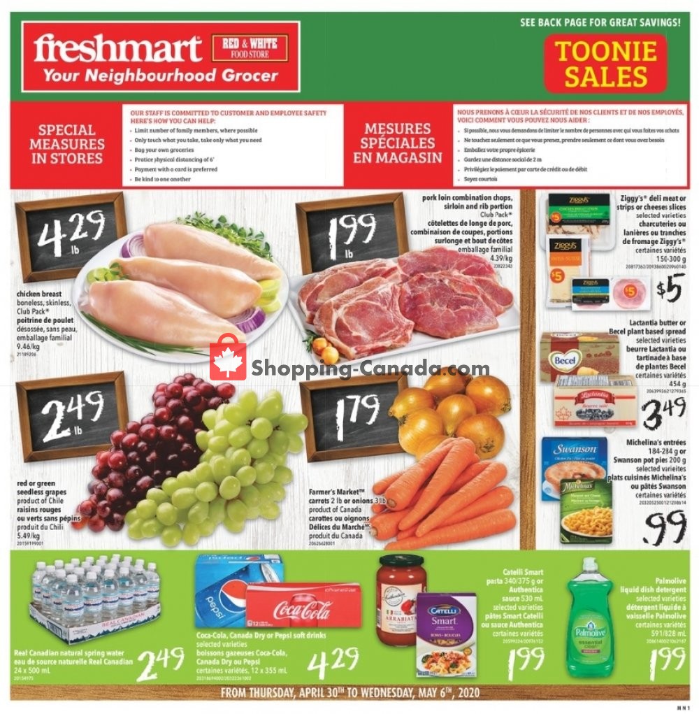 Freshmart flyer from Thursday April 30, 2020 to Wednesday May 6, 2020 - page 1