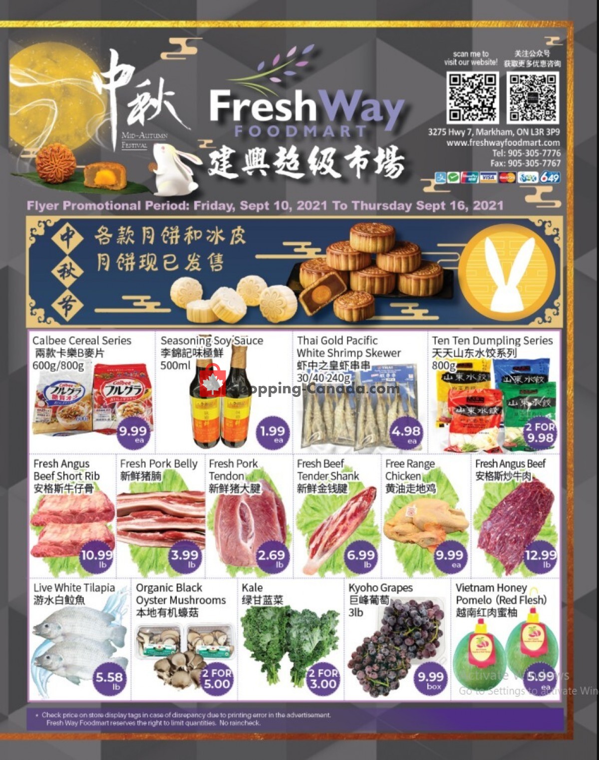 FreshWay Foodmart flyer from Friday September 10, 2021 to Thursday September 16, 2021 - page 1