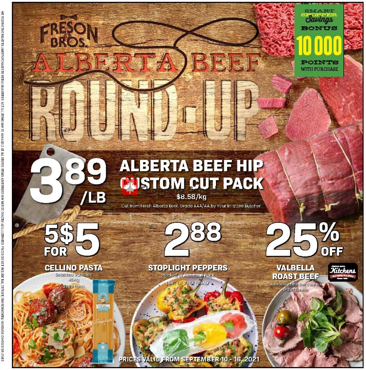 Freson Bros. flyer from Friday September 10, 2021 to Thursday September 16, 2021 - page 1