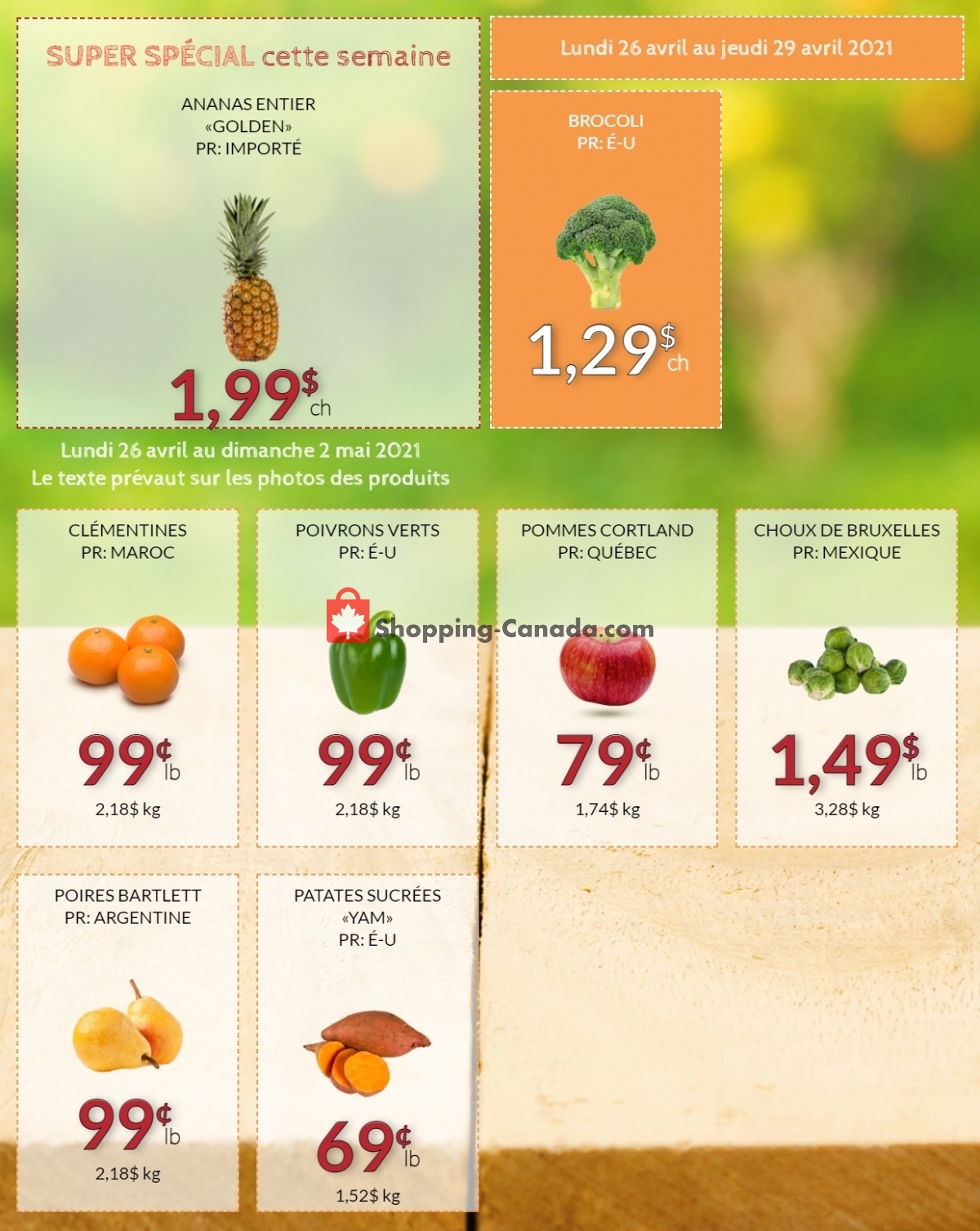 Fruiterie 440 flyer from Monday April 26, 2021 to Sunday May 2, 2021 - page 1