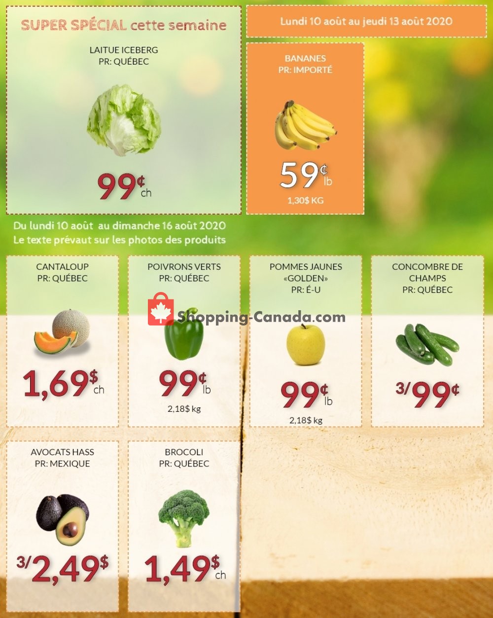 Fruiterie 440 flyer from Monday August 10, 2020 to Sunday August 16, 2020 - page 1