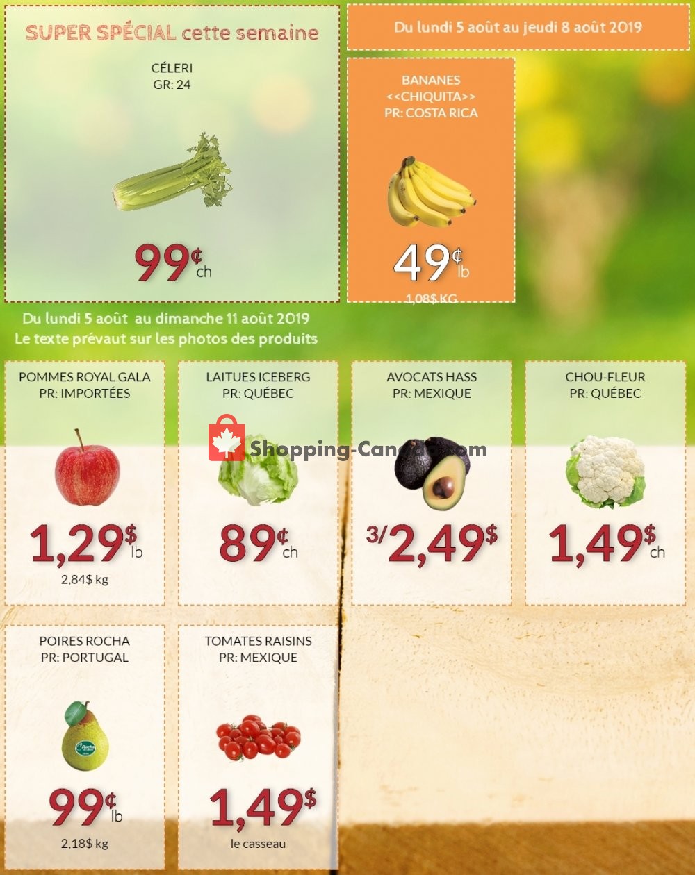 Fruiterie 440 flyer from Monday August 5, 2019 to Sunday August 11, 2019 - page 1