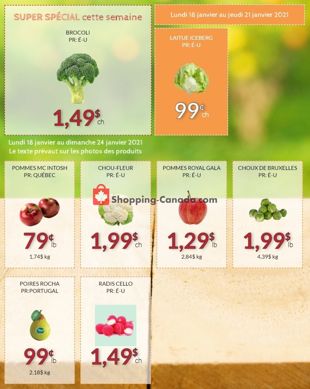 Fruiterie 440 flyer from Monday January 18, 2021 to Sunday January 24, 2021 - page 1