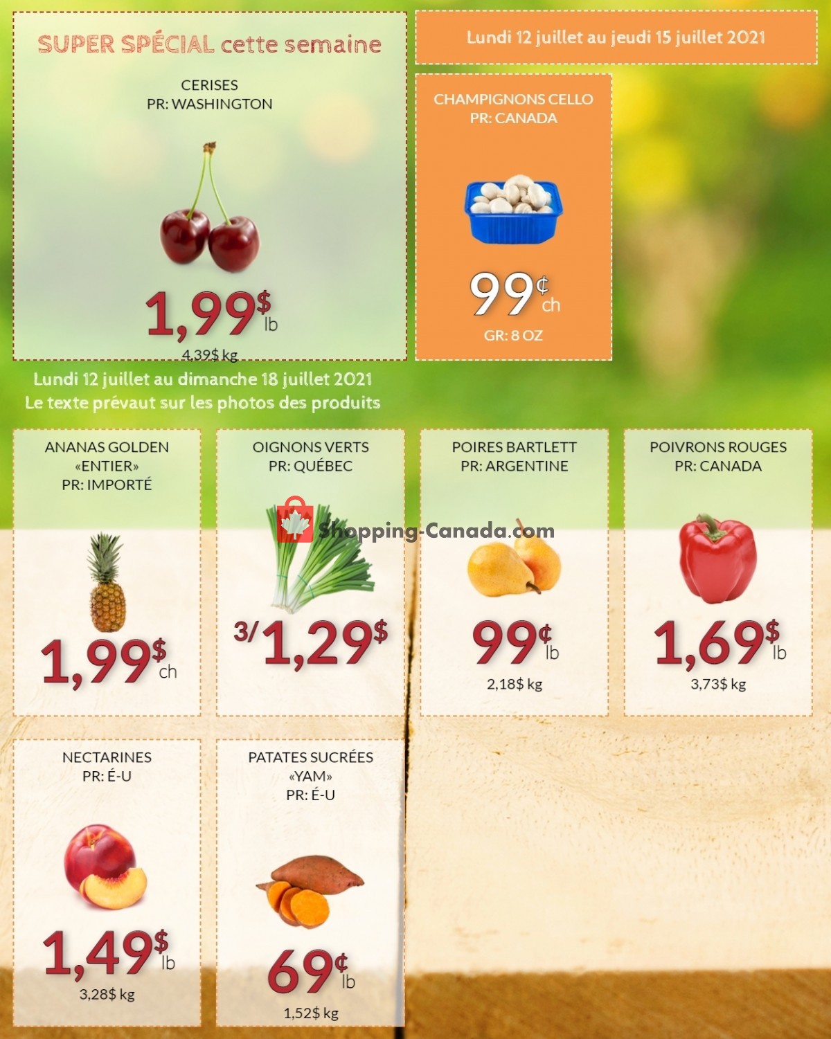 Fruiterie 440 flyer from Monday July 12, 2021 to Sunday July 18, 2021 - page 1