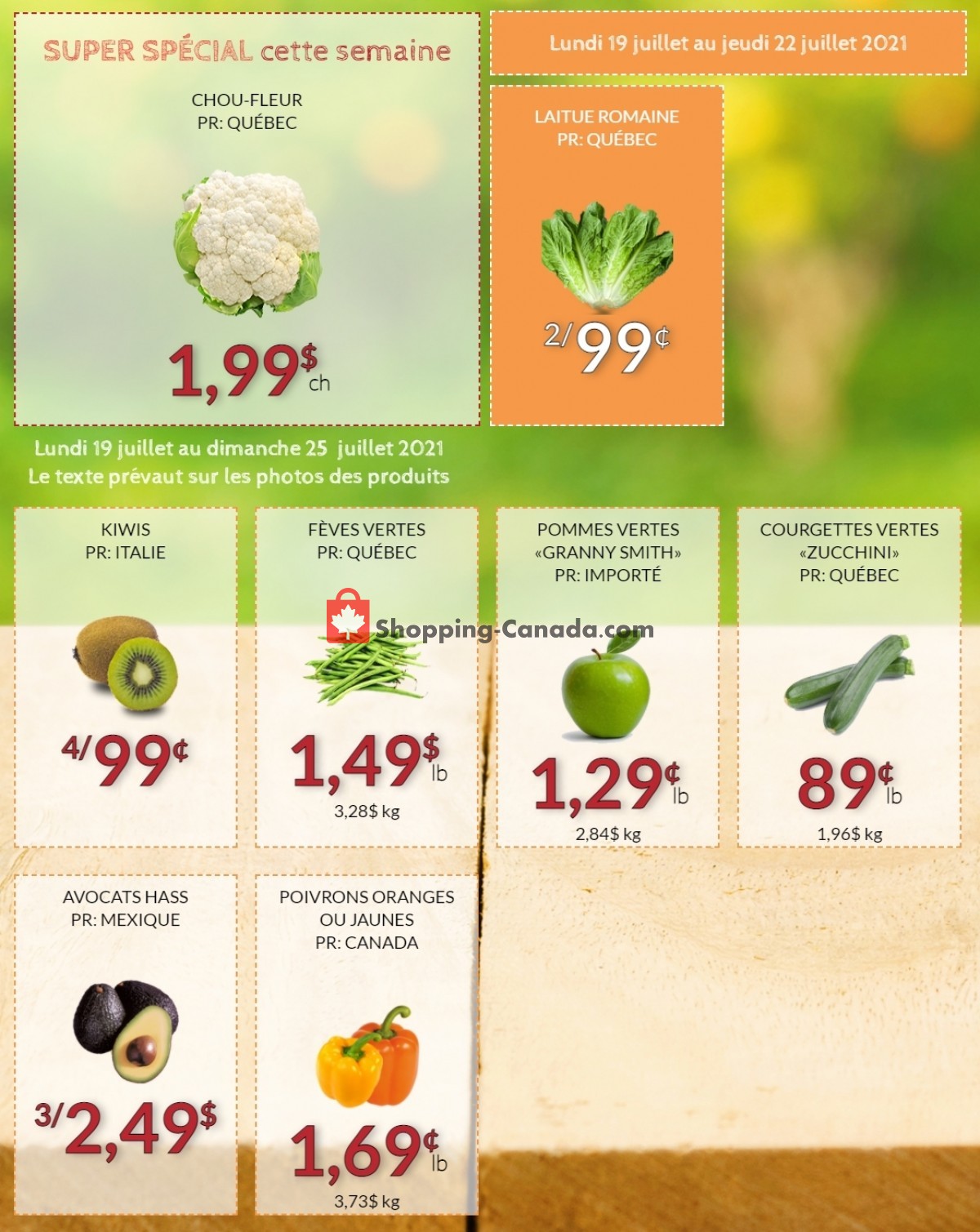 Fruiterie 440 flyer from Monday July 19, 2021 to Sunday July 25, 2021 - page 1