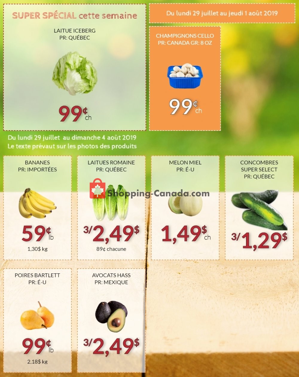Fruiterie 440 flyer from Monday July 29, 2019 to Sunday August 4, 2019 - page 1