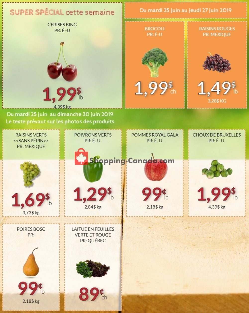Fruiterie 440 flyer from Tuesday June 25, 2019 to Sunday June 30, 2019 - page 1