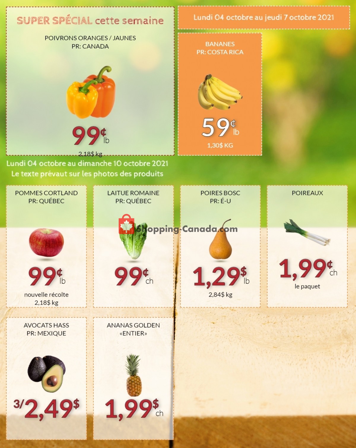 Fruiterie 440 flyer from Monday October 4, 2021 to Sunday October 10, 2021 - page 1