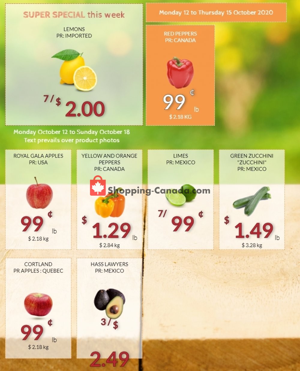 Fruiterie 440 flyer from Monday October 12, 2020 to Sunday October 18, 2020 - page 1