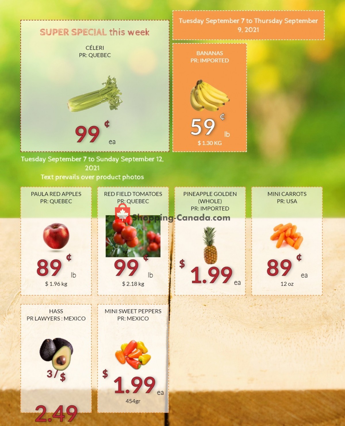 Fruiterie 440 flyer from Tuesday September 7, 2021 to Sunday September 12, 2021 - page 1