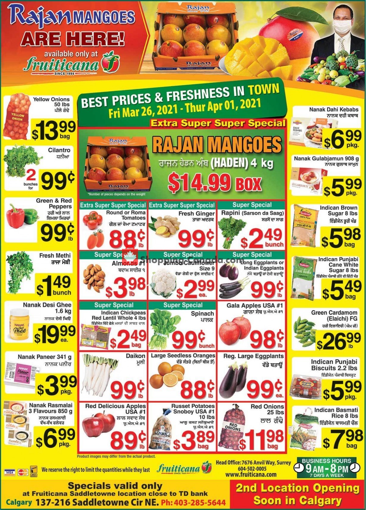 Fruiticana flyer from Friday March 26, 2021 to Thursday April 1, 2021 - page 1