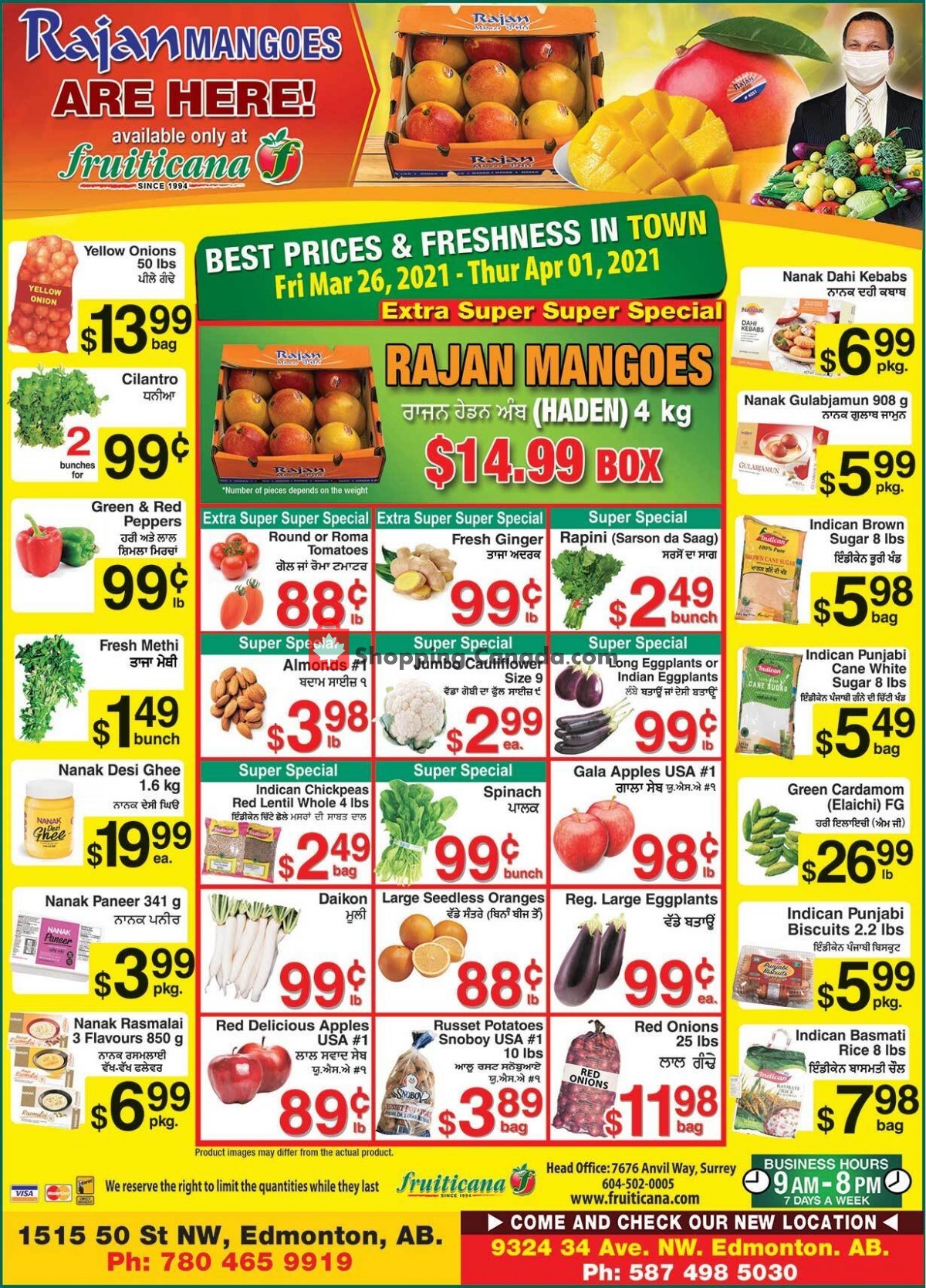 Fruiticana flyer from Friday March 26, 2021 to Thursday April 1, 2021 - page 1