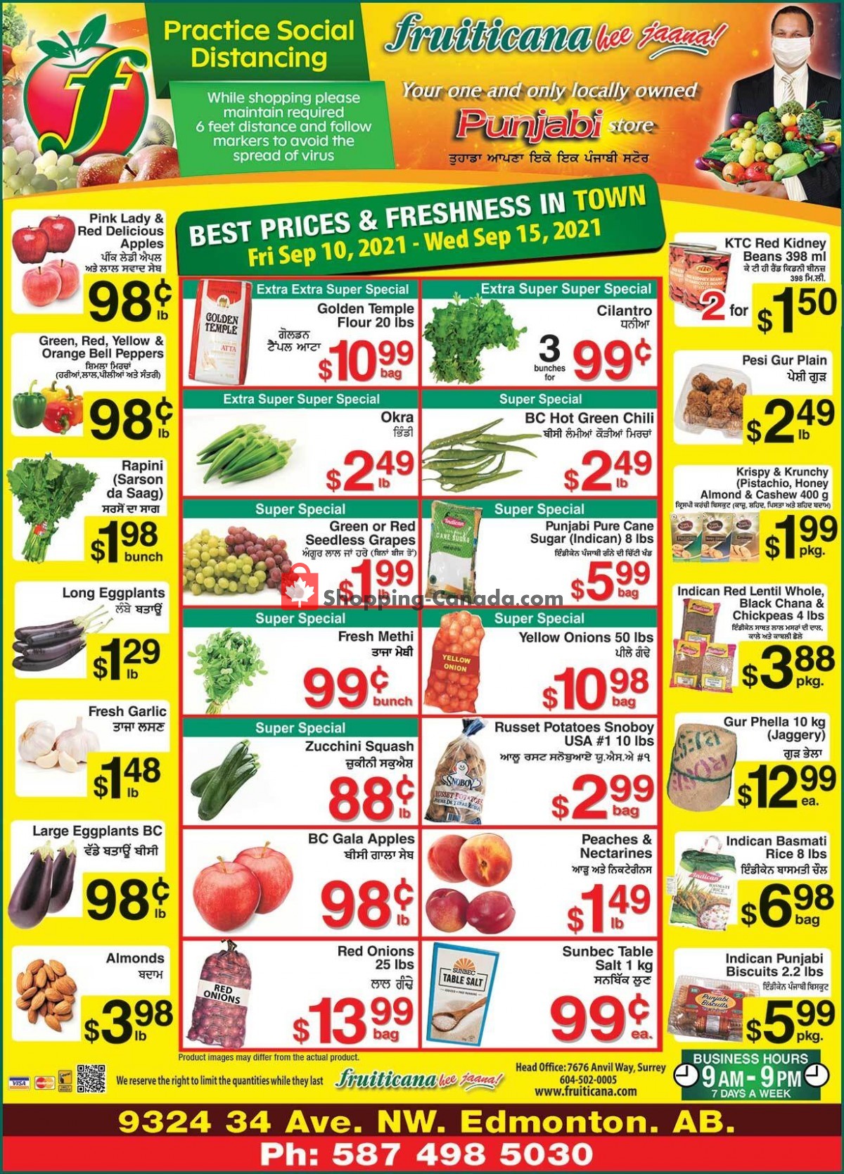Fruiticana flyer from Friday September 10, 2021 to Wednesday September 15, 2021 - page 1