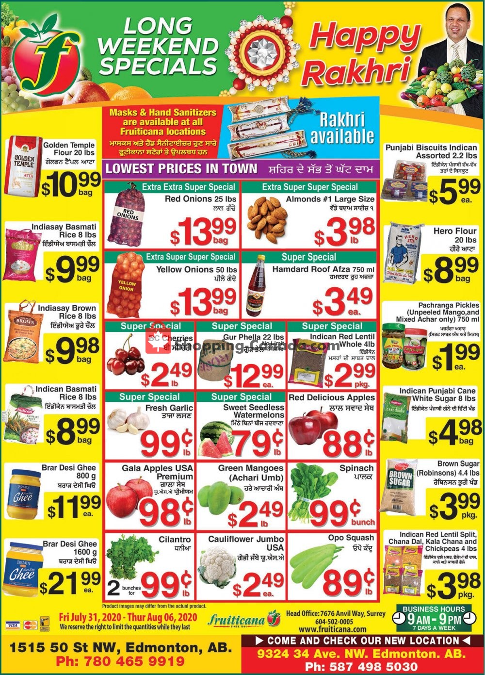 Fruiticana flyer from Friday July 31, 2020 to Thursday August 6, 2020 - page 1