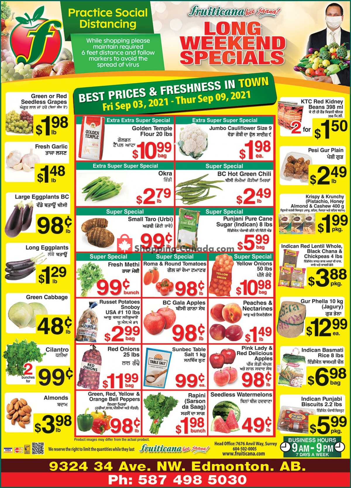 Fruiticana flyer from Friday September 3, 2021 to Thursday September 9, 2021 - page 1