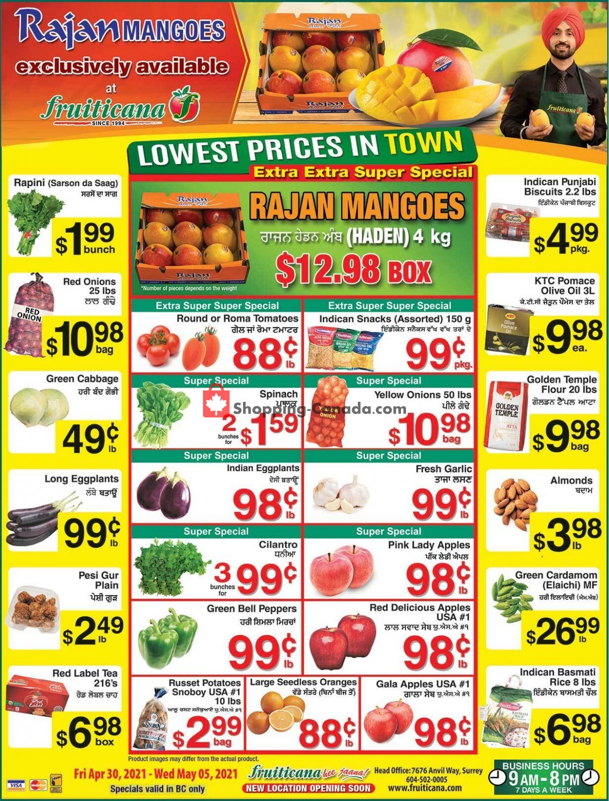 Fruiticana flyer from Friday April 30, 2021 to Wednesday May 5, 2021 - page 1