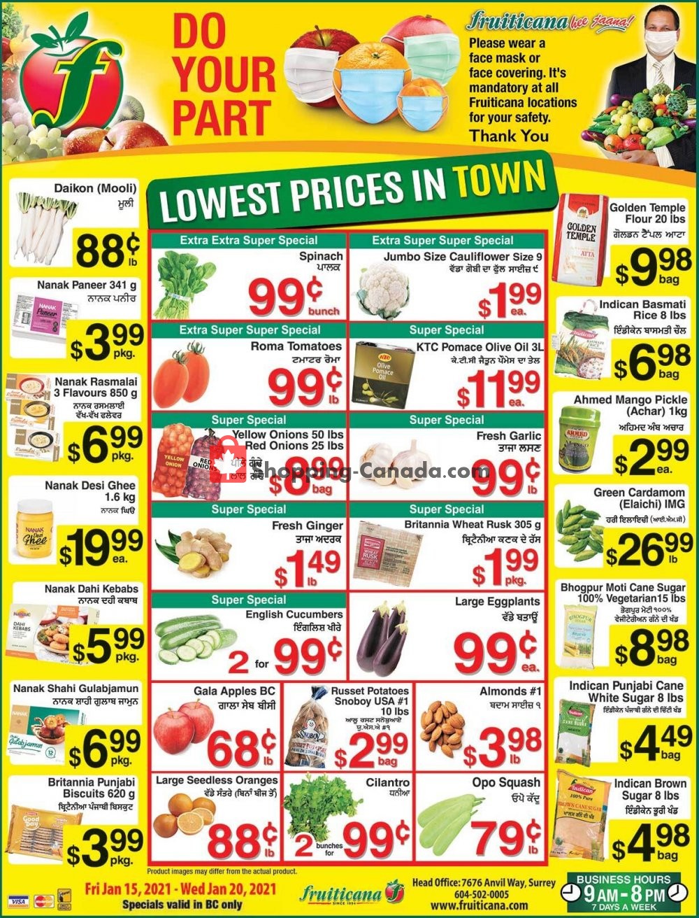 Fruiticana flyer from Friday January 15, 2021 to Wednesday January 20, 2021 - page 1