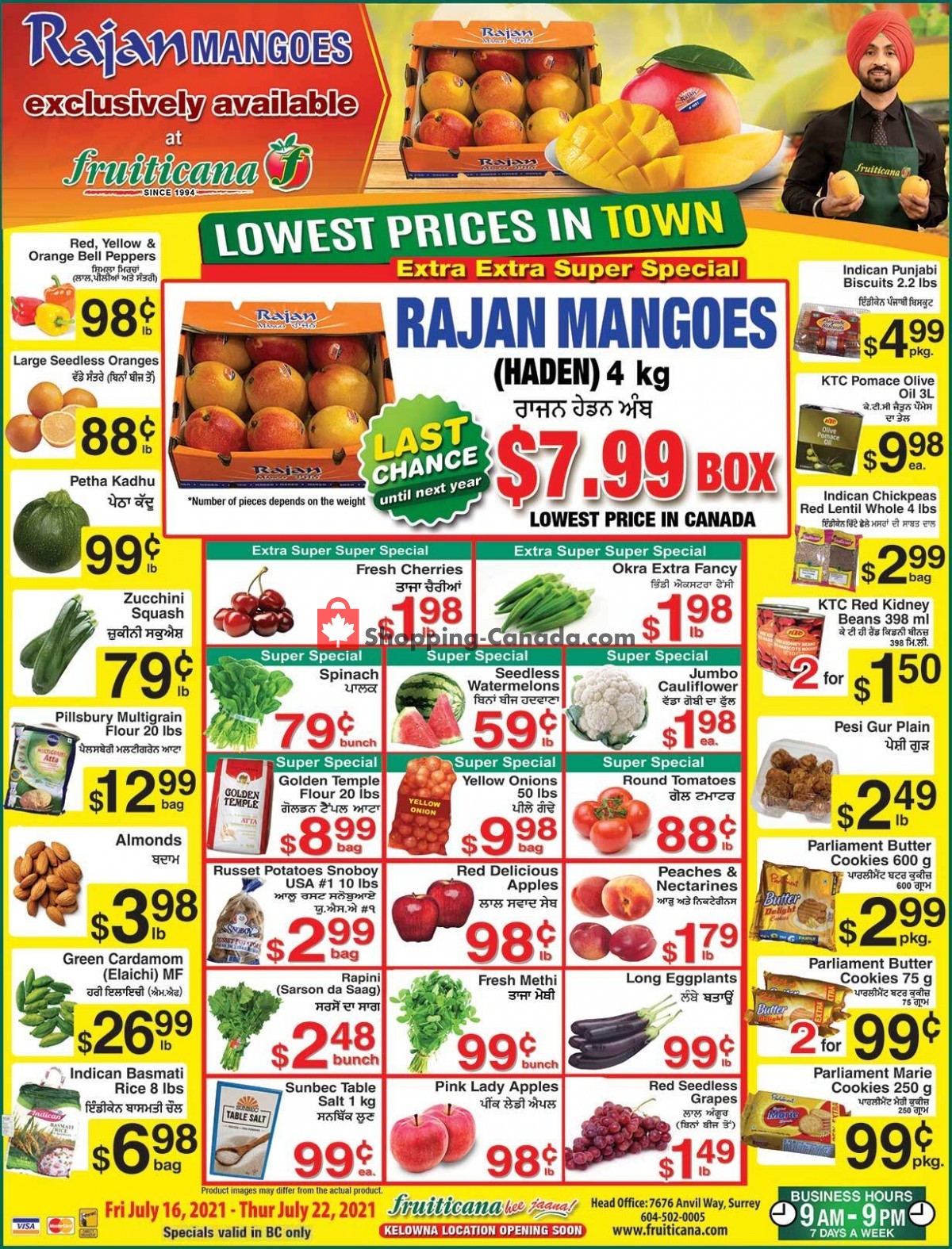 Fruiticana flyer from Friday July 16, 2021 to Thursday July 22, 2021 - page 1