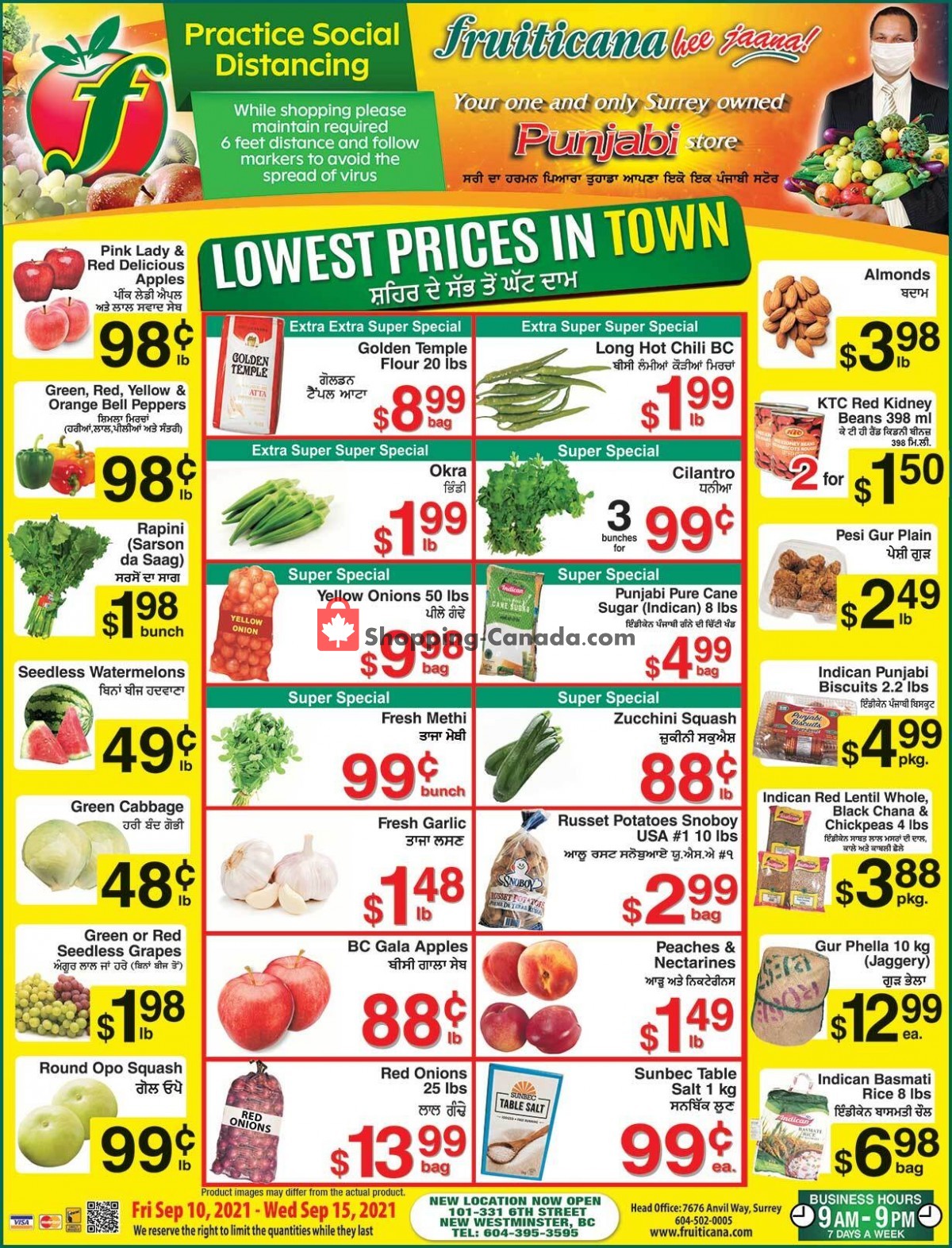 Fruiticana flyer from Friday September 10, 2021 to Wednesday September 15, 2021 - page 1
