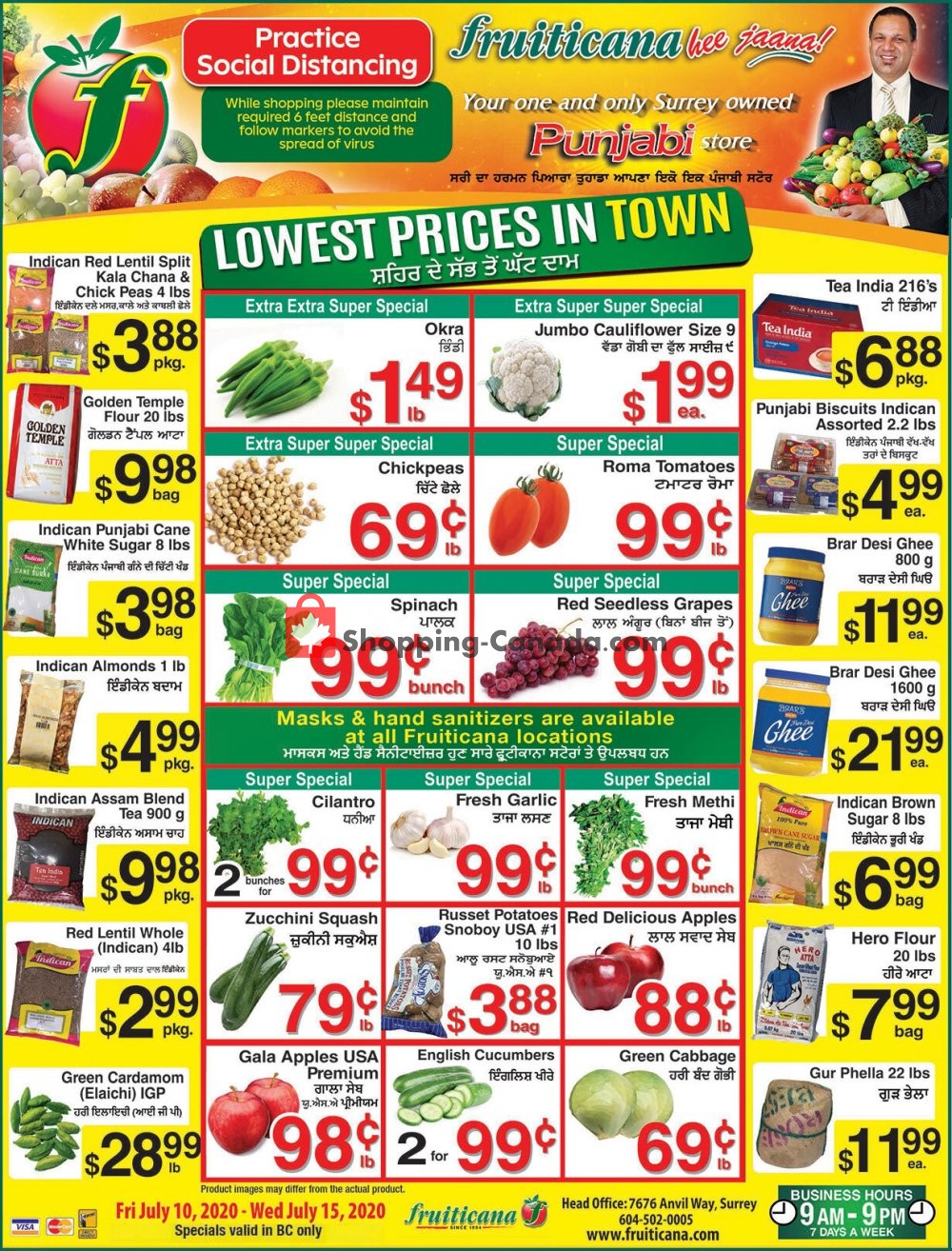 Fruiticana flyer from Friday July 10, 2020 to Wednesday July 15, 2020 - page 1