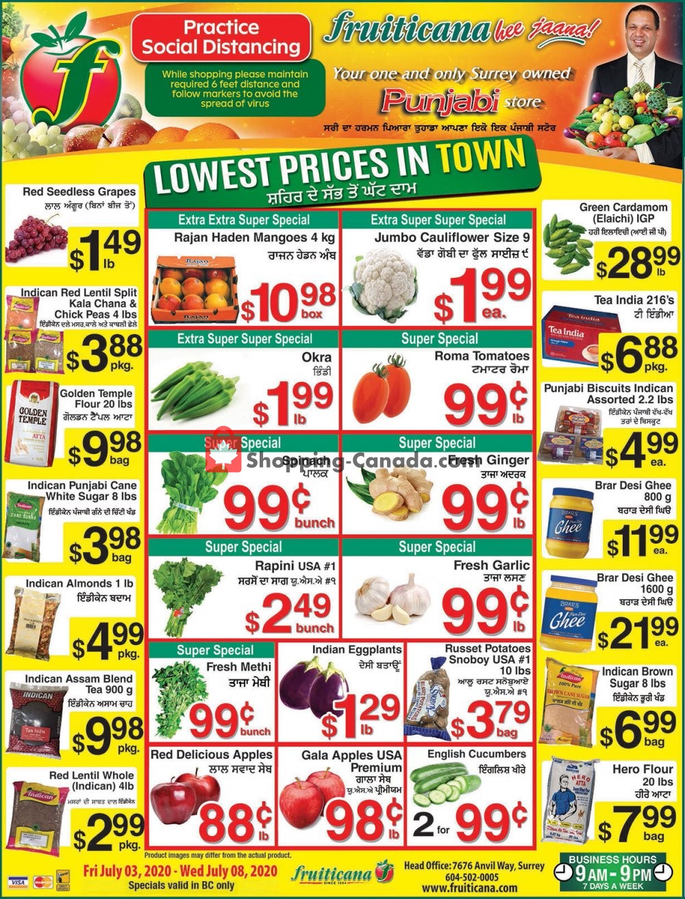 Fruiticana flyer from Friday July 3, 2020 to Wednesday July 8, 2020 - page 1