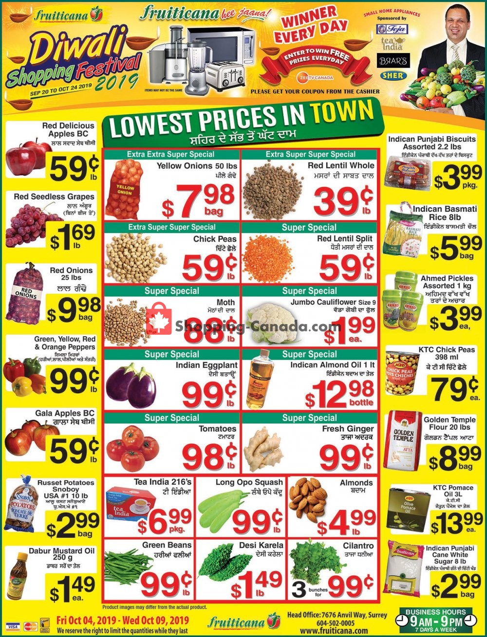 Fruiticana flyer from Friday October 4, 2019 to Wednesday October 9, 2019 - page 1