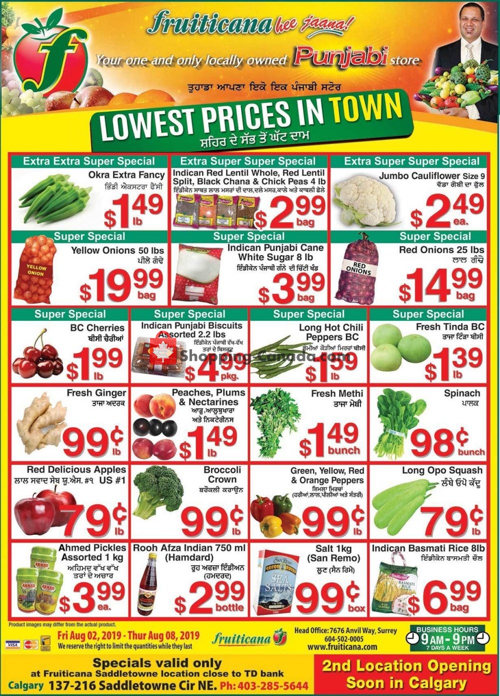 Fruiticana flyer from Friday August 2, 2019 to Thursday August 8, 2019 - page 1