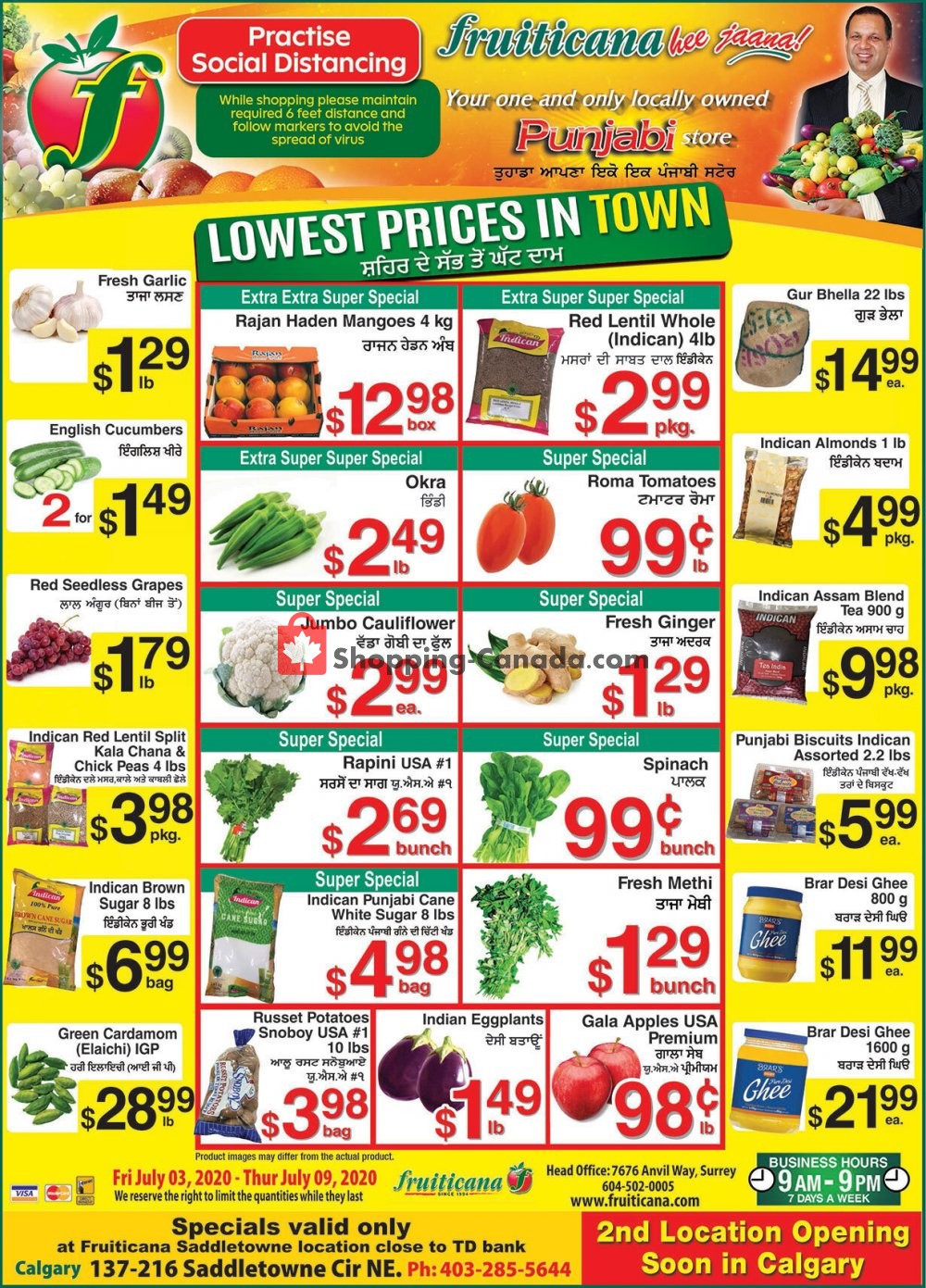 Fruiticana flyer from Friday July 3, 2020 to Thursday July 9, 2020 - page 1