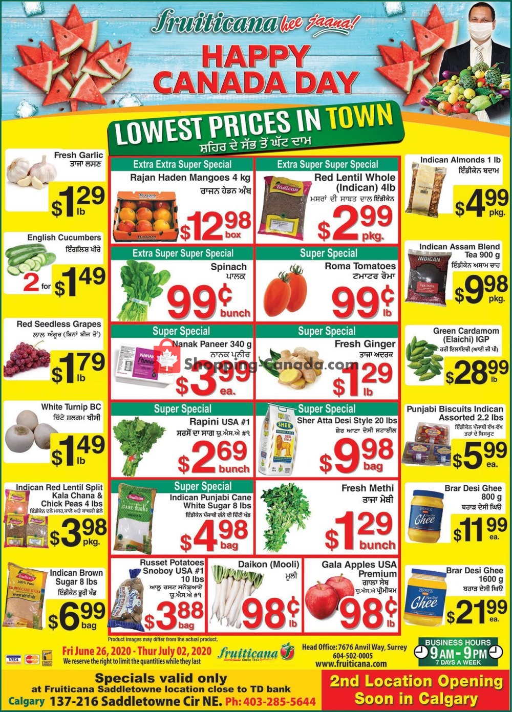 Fruiticana flyer from Friday June 26, 2020 to Thursday July 2, 2020 - page 1