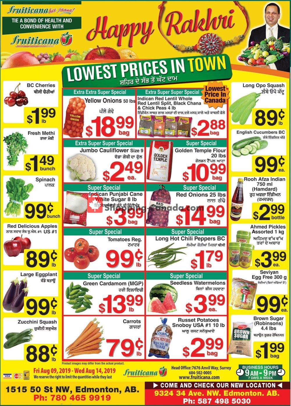 Fruiticana flyer from Friday August 9, 2019 to Wednesday August 14, 2019 - page 1