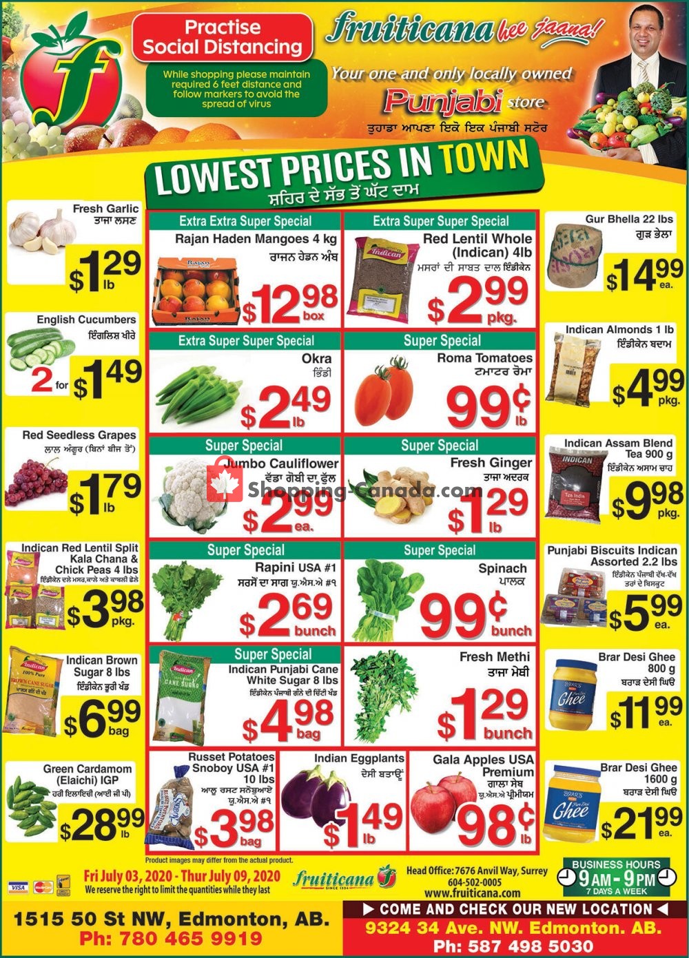 Fruiticana flyer from Friday July 3, 2020 to Thursday July 9, 2020 - page 1